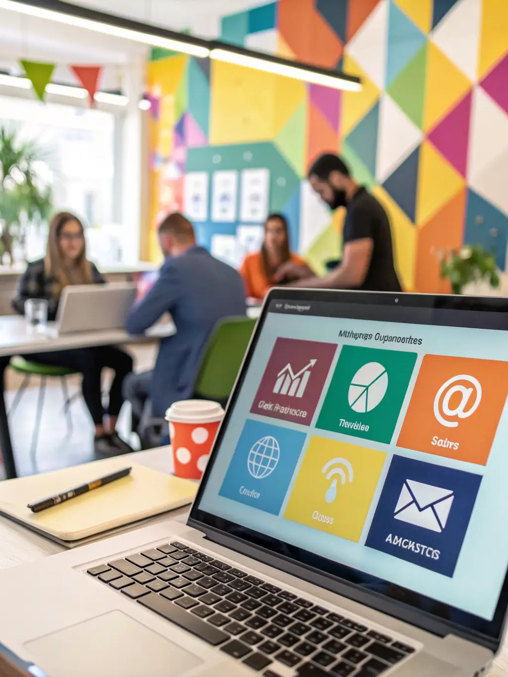 A vibrant image showcasing a discount offer on a popular marketing automation tool, specifically tailored for e-commerce businesses in Africa, displayed on a laptop screen.