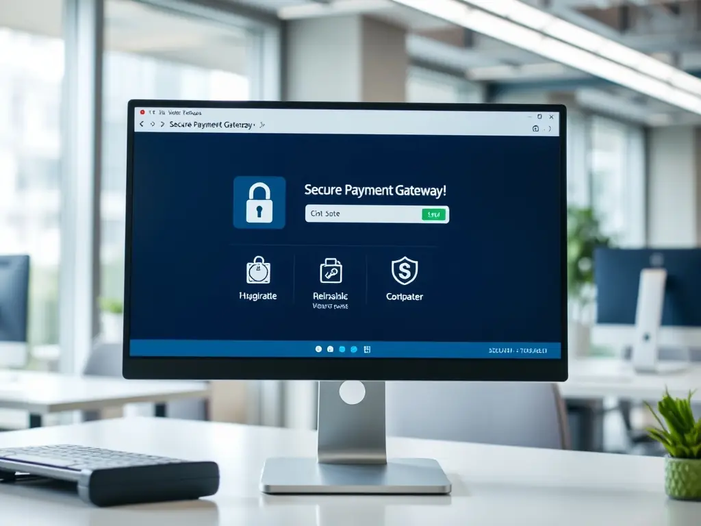 An image depicting a secure online payment gateway interface, emphasizing the ease and security of transactions for African online sellers using DealPantry Africa's recommended payment solutions.
