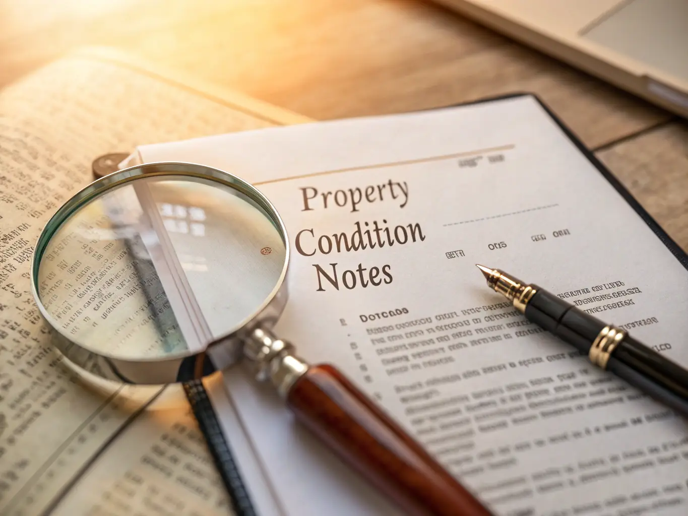 A detailed property verification report, including legal documents, ownership history, and compliance checks.