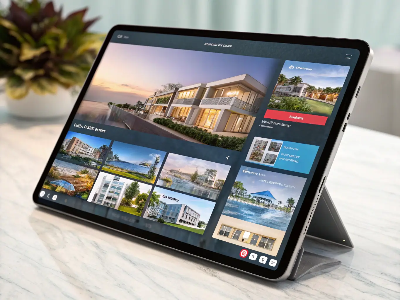 A visual of a curated portfolio of verified properties with checkmarks and quality seals, representing DealPantry Africa's asset curation service.