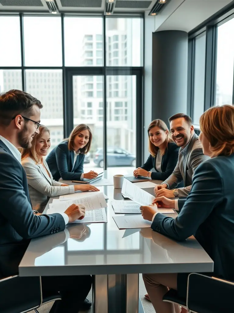 A photo of a diverse group of international investors meeting with DealPantry Africa staff, set in a corporate environment, highlighting global capital protection.